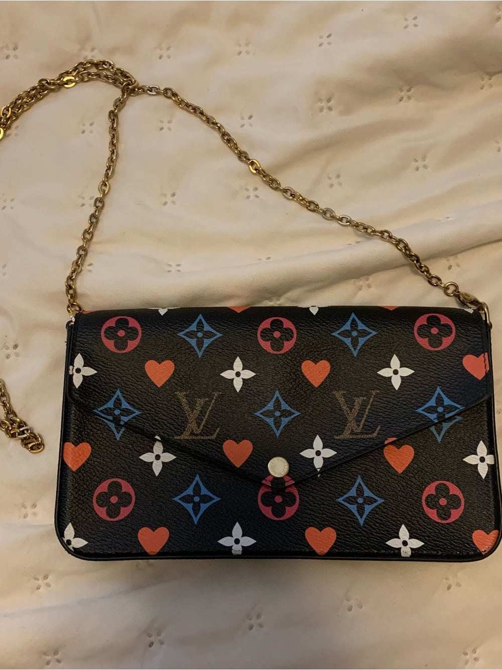 Louis Vuitton Game On Collection Monogram Multicolor Pochette Chain Wallet